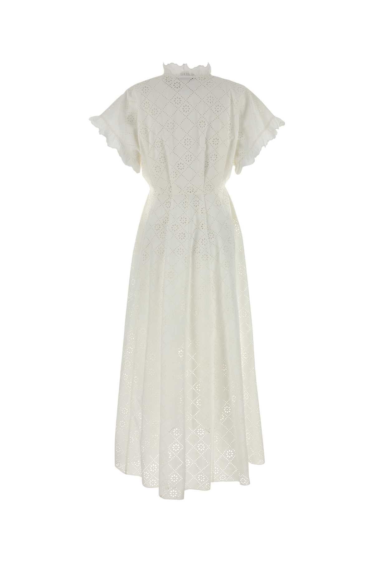 White Broderie Anglaise Dress Bianco Abiti