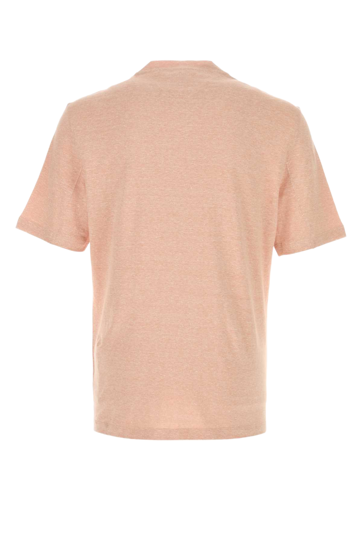 Salmon Linen Blend T-Shirt C014 Exterior: Cotton