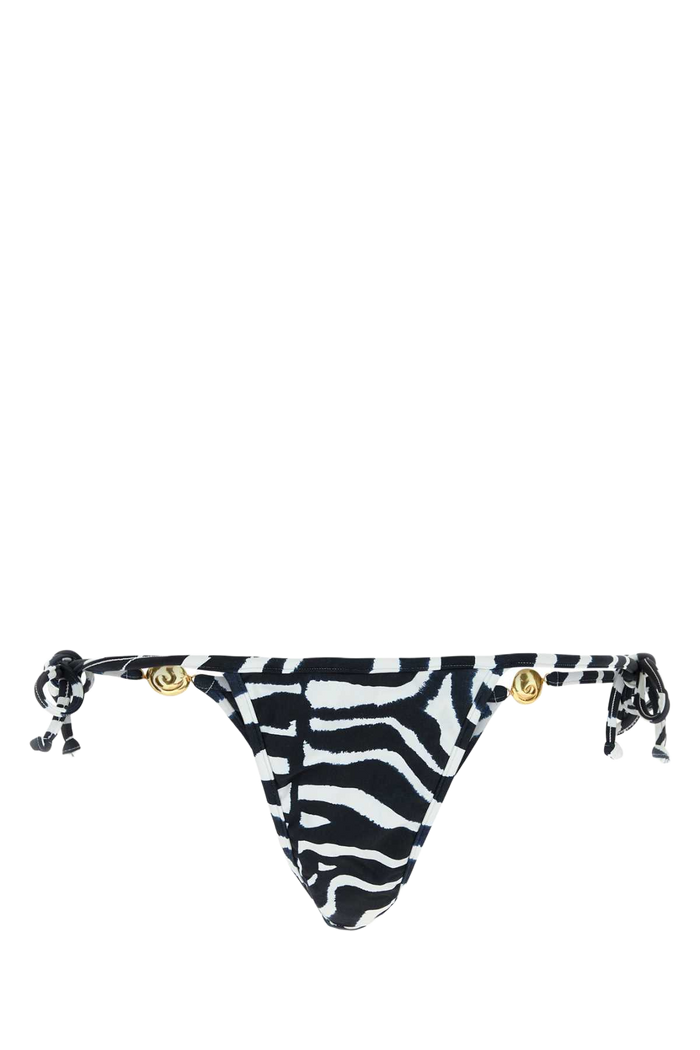 Printed Stretch Nylon Carioca Bikini Bottom Bluezebra Costumi Da Bagno