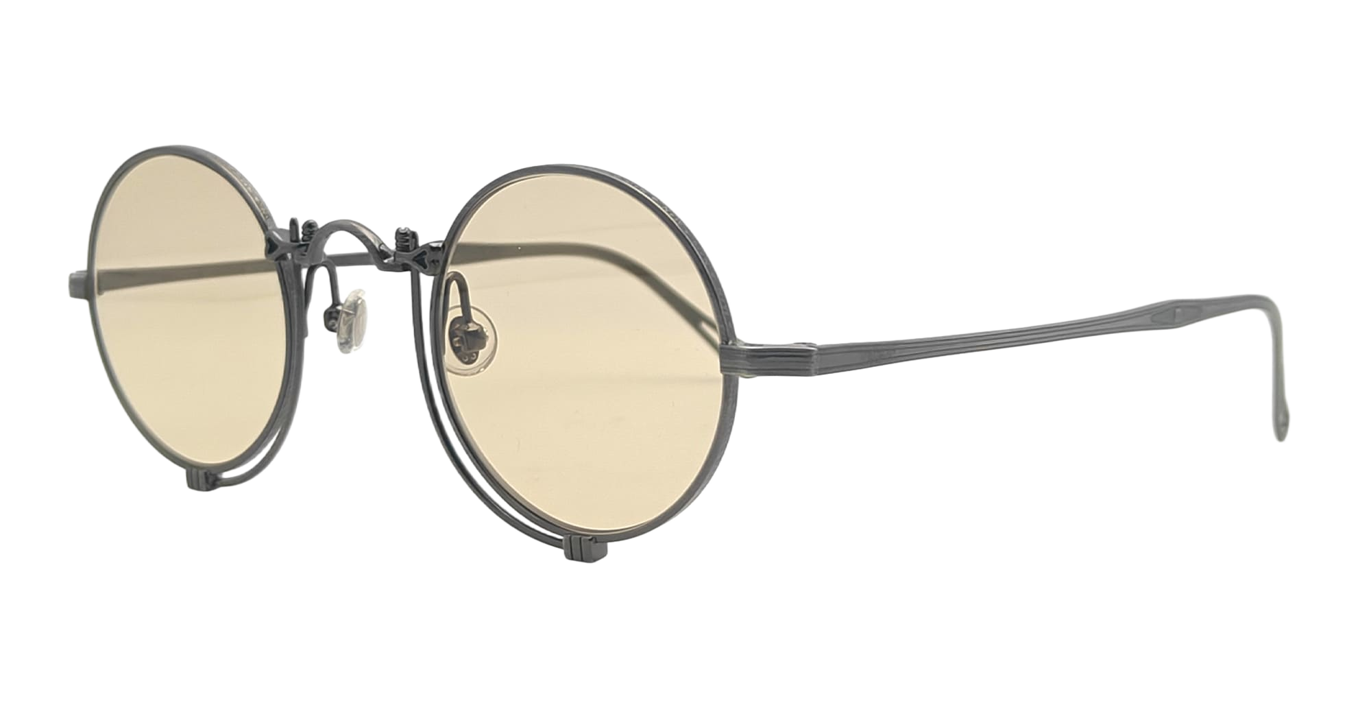 10601h - Shiny Silver Cafe Brown Titanium Sunglasses