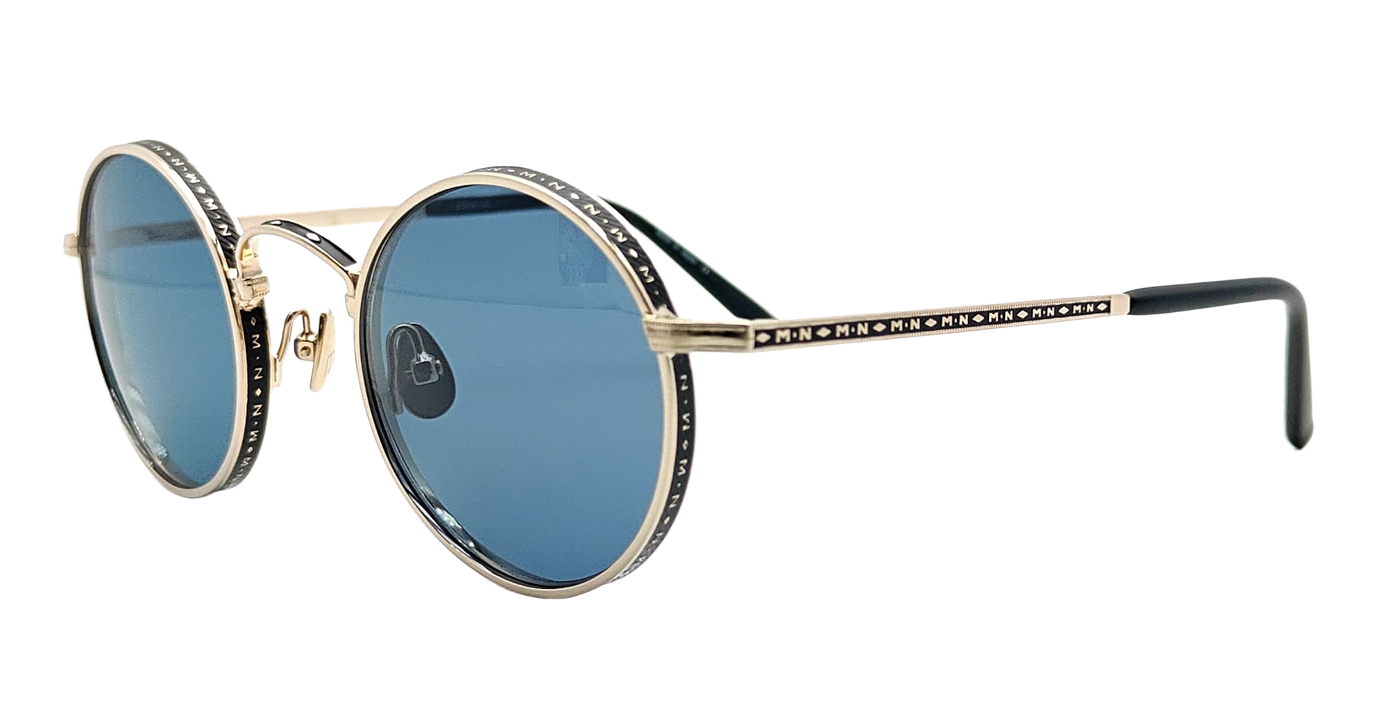 M3100 - Brushed Gold Matte Black Nd Titanium Sunglasses