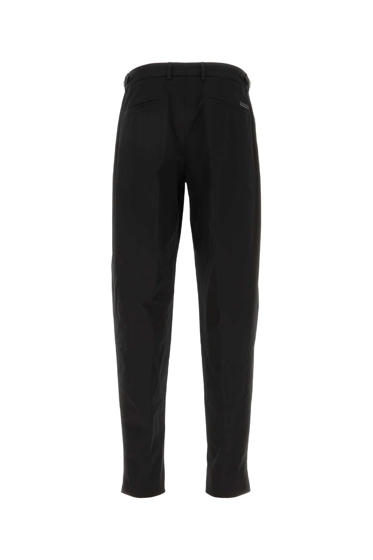 Black Stretch Gabardine Pant Nero Co Ea Pantaloni