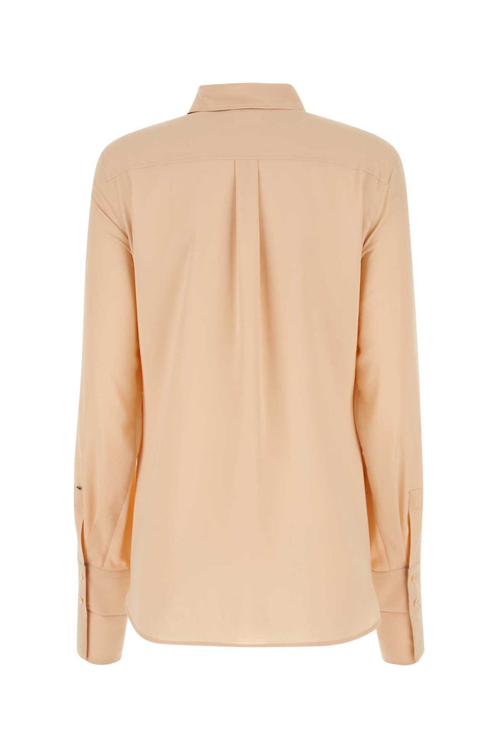 Pastel Pink Stretch Crepe Yen Shirt Cipria Camicie