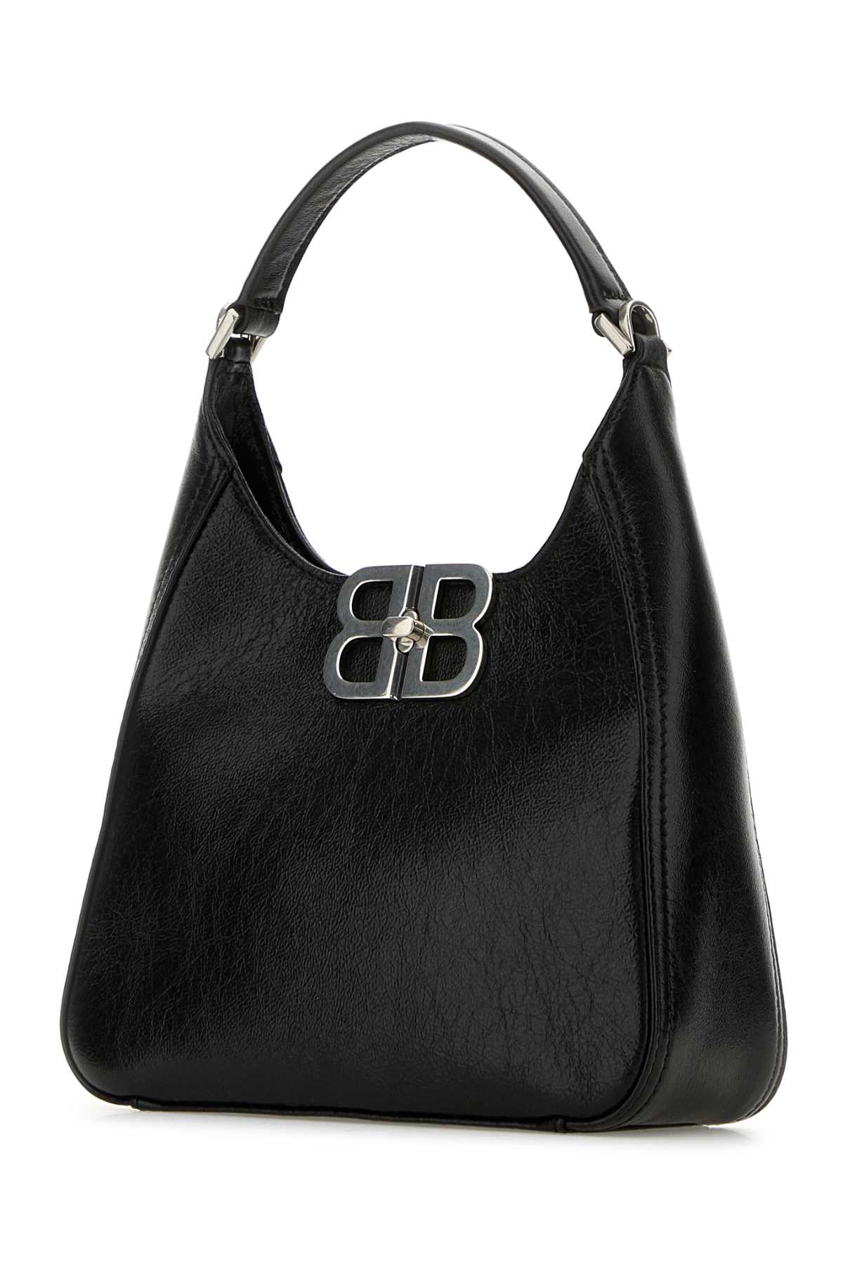 Black Leather Bb Soft Handbag Borse A Mano