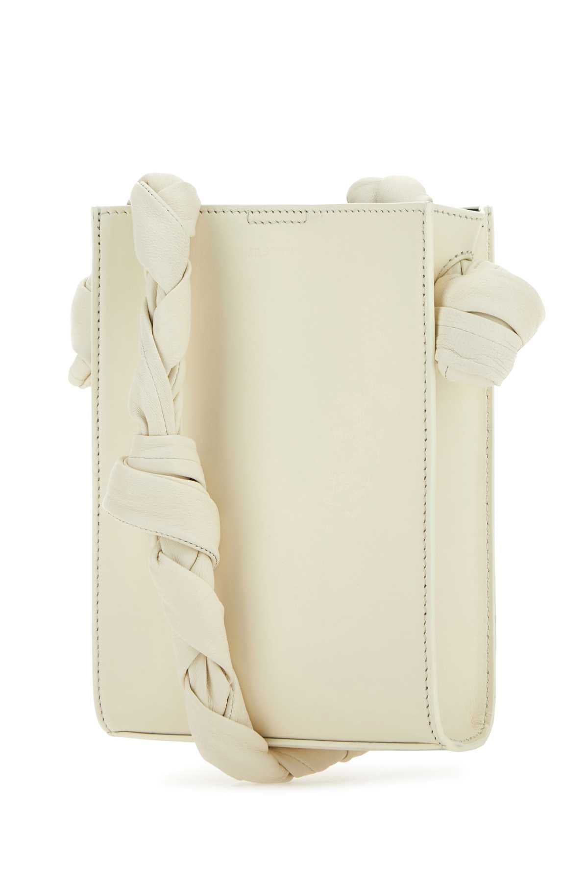 Ivory Leather Tangle Shoulder Bag Eggshell Borse A Tracolla