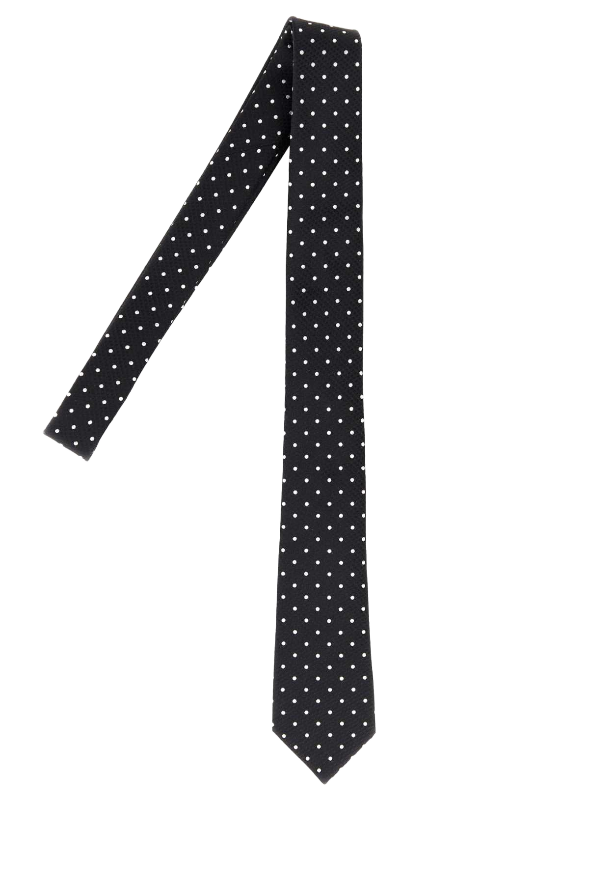 Embroidered Silk Tie Black Cravatte E Papillon