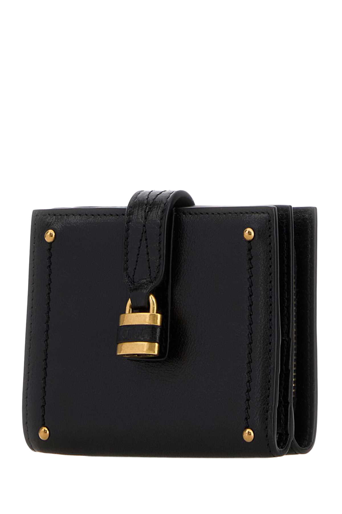 Black Leather Paddington Wallet Portafogli