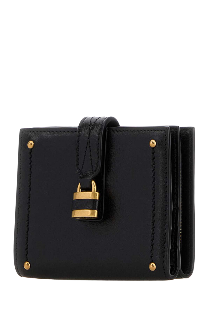 Black Leather Paddington Wallet Portafogli