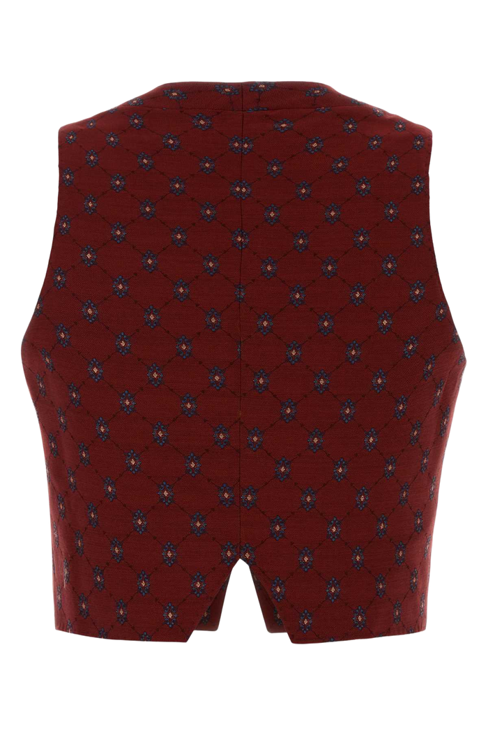 Embroidered Wool Blend Vest S9865 Giacche E Gilet