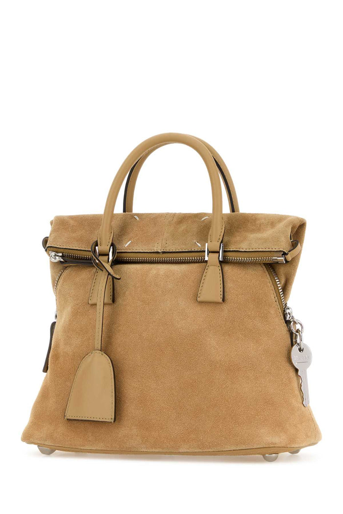 Beige Suede Mini 5ac Handbag Borse A Mano