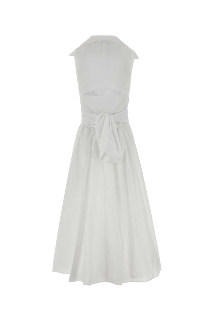 White Faille Dress Exterior: Polyester Abiti