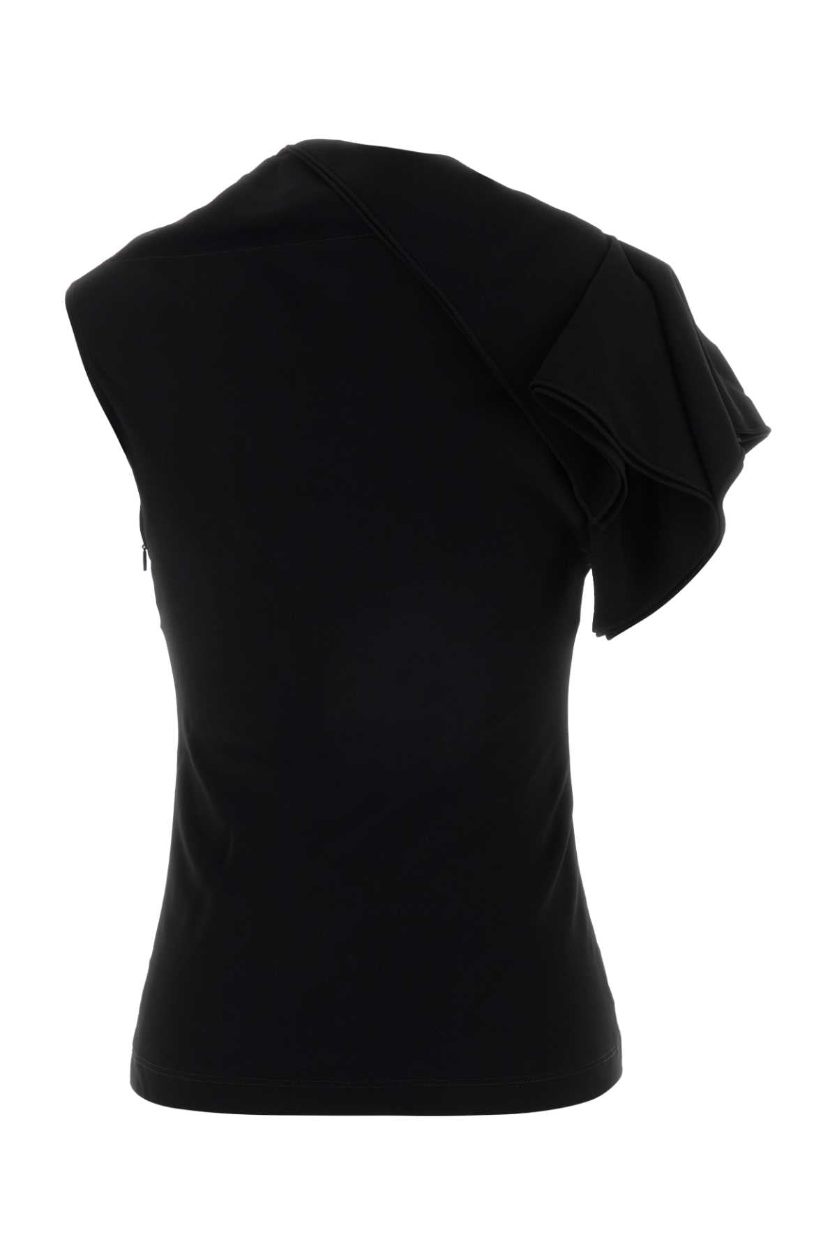 Black Stretch Cady Top Exterior: Viscose Elastane Maglie