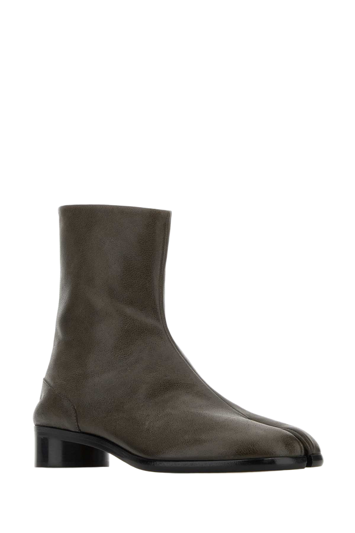 Olive Green Leather Tabi Ankle Boots Coldbrown Stivali
