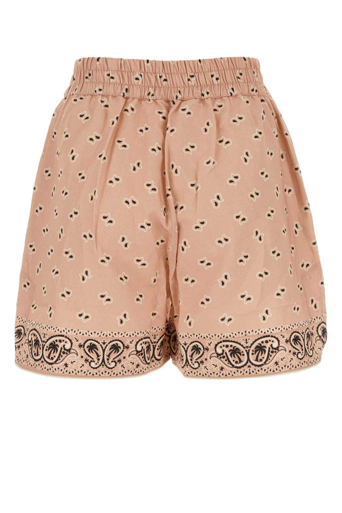 Pwcb028s24fab002 3010 Pinkblack Exterior: Linen Cotton Short