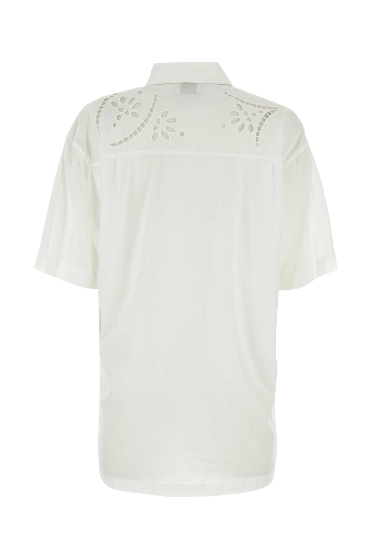 White Modal Blend Bilya Shirt Exterior: Nylon Camicie