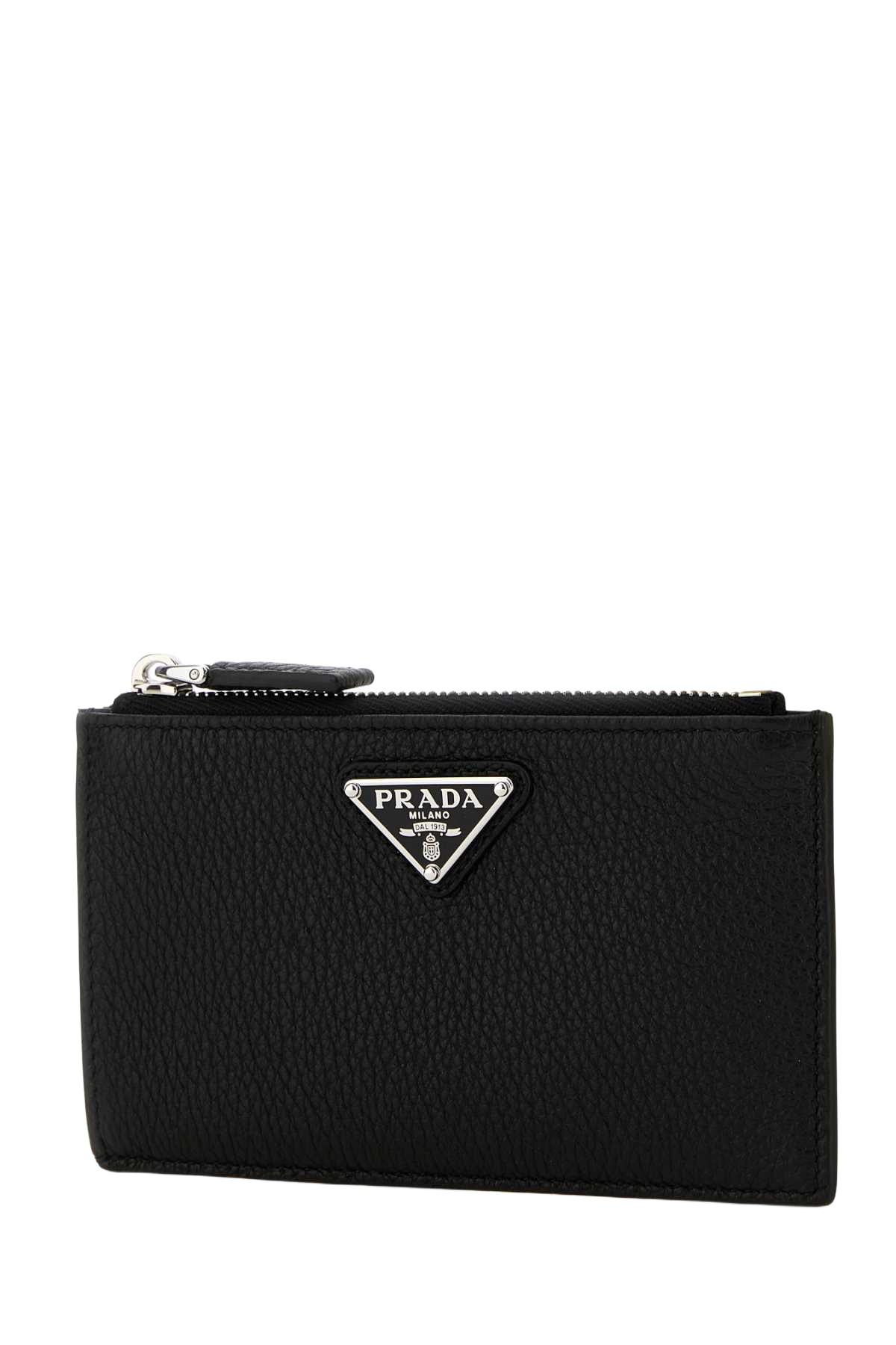 Black Leather Card Holder Nero Vitello Portafogli