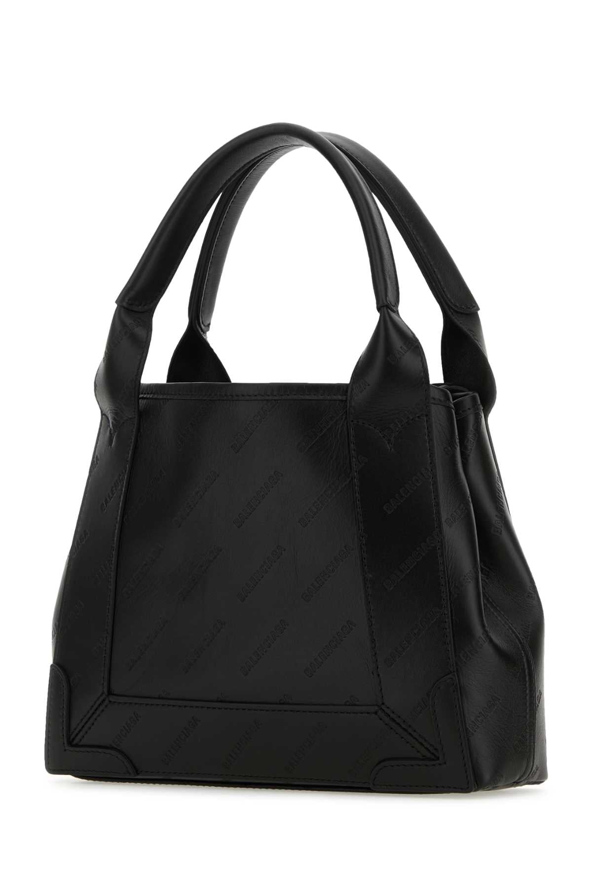 Black Leather Cabas Navy Xs Handbag Borse A Mano