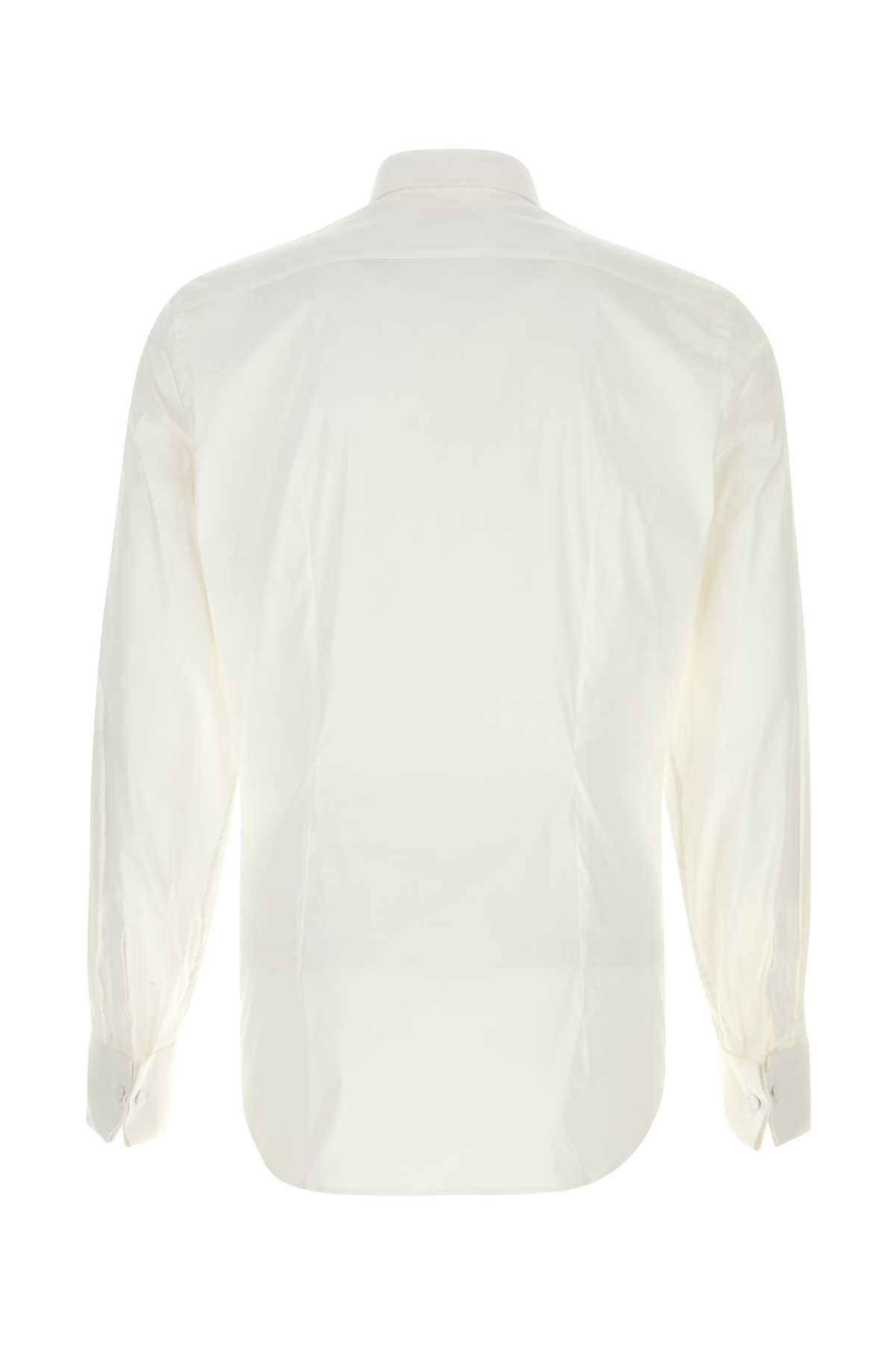 White Stretch Poplin Shirt Bianco Camicie
