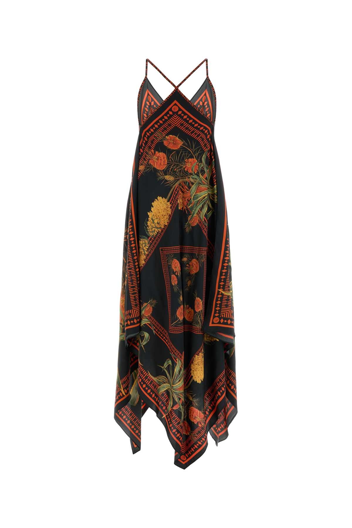 Multiblackorange Exterior: Viscose Abiti