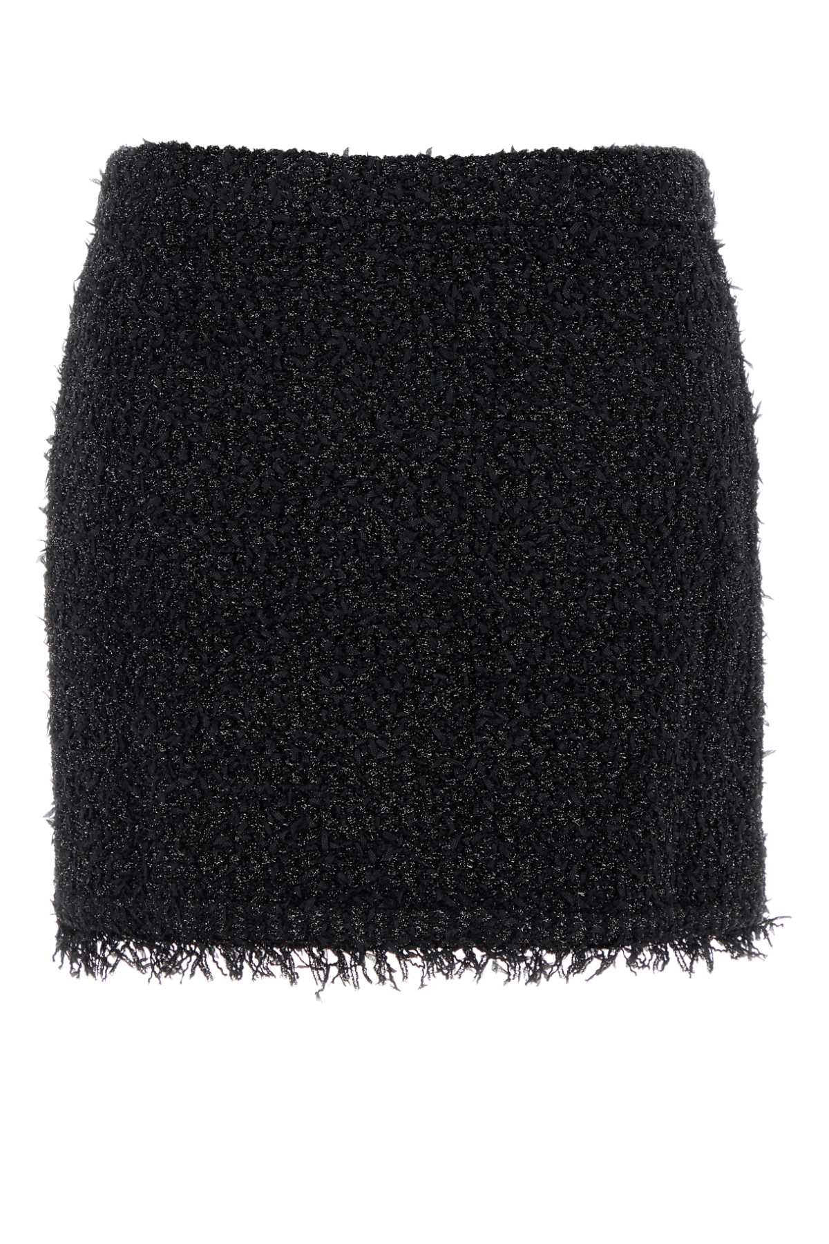 Black Viscose Blend Mini Skirt Gonne