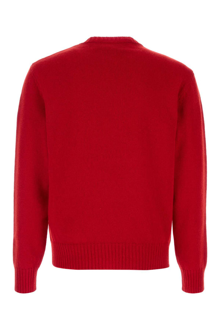 Red Wool Sweater Rosso Virgin Maglie