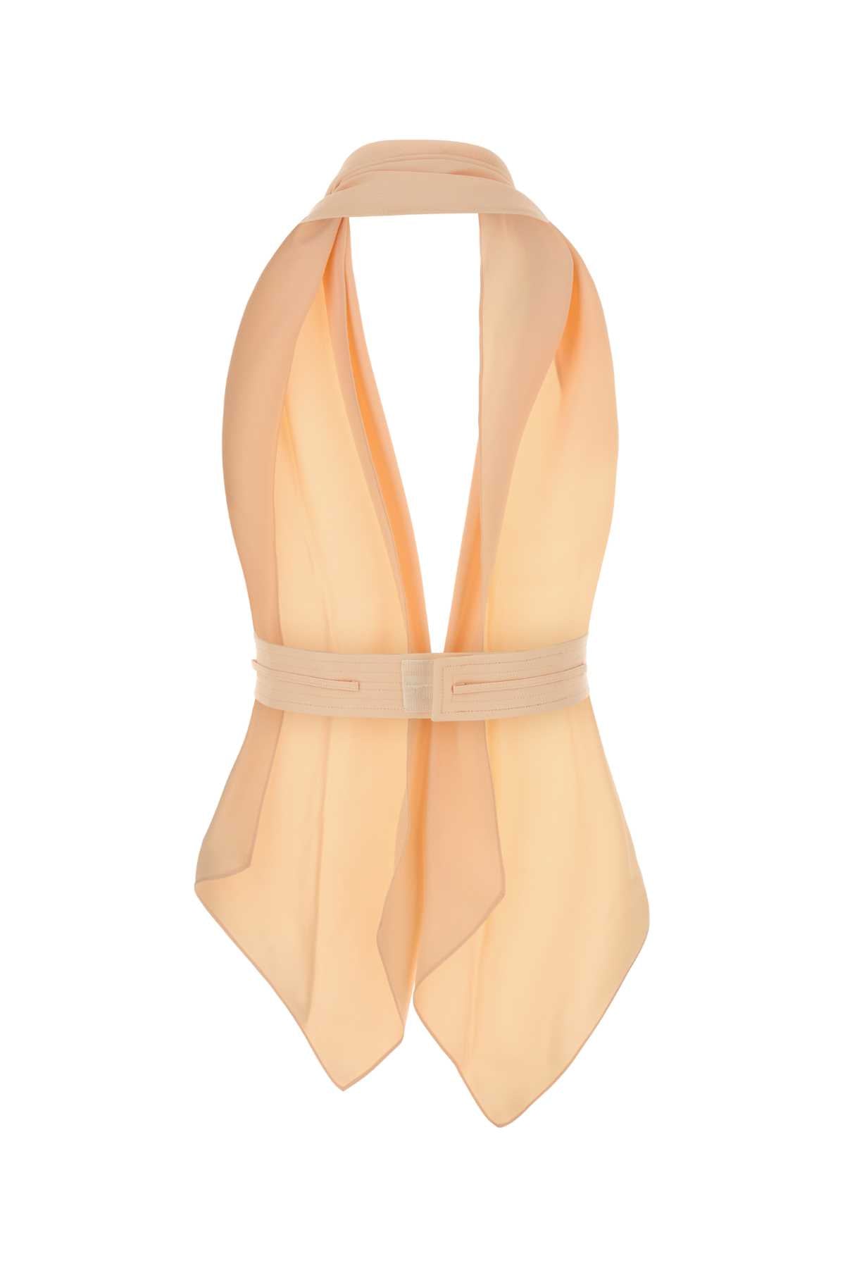 Peach Satin Top Rosa Exterior: Viscose Maglie