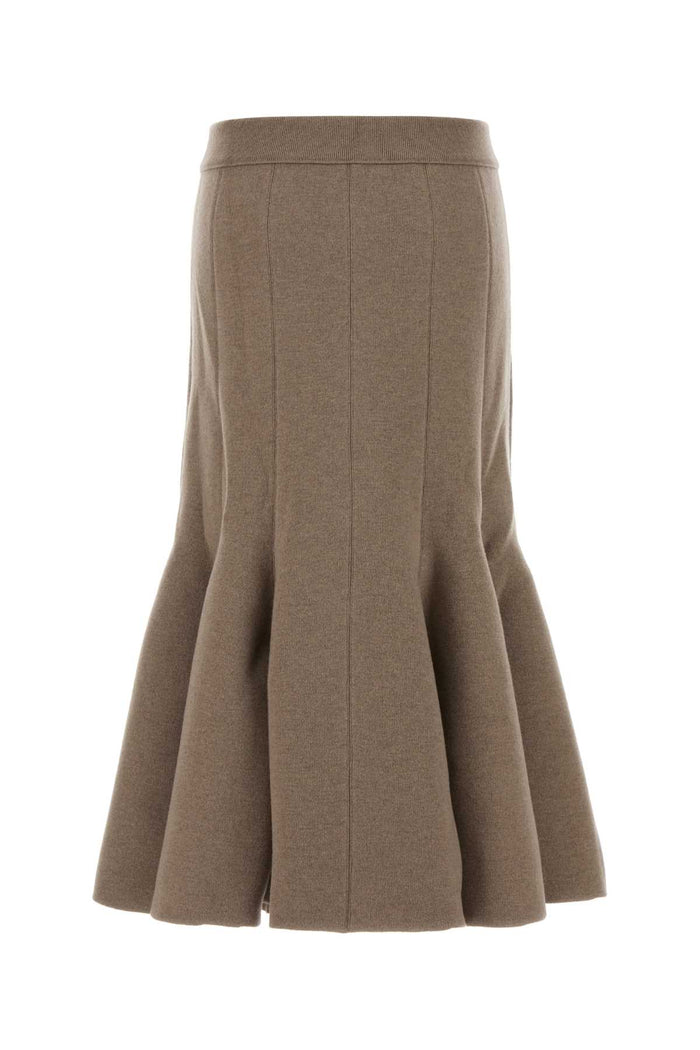 Cappuccino Cashmere Blend Skirt Beige Exterior: Nylon Gonne