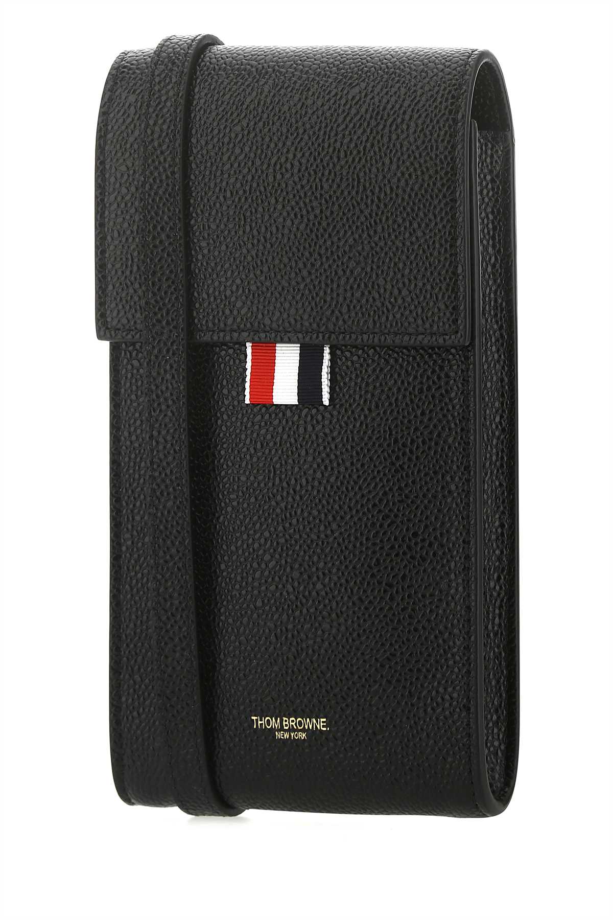 Black Leather Phone Holder Cover