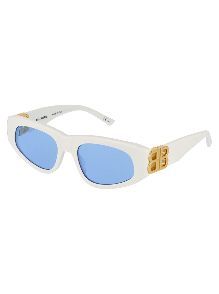 Bb0095s 004 White Gold Light Blue Acetate Sunglasses