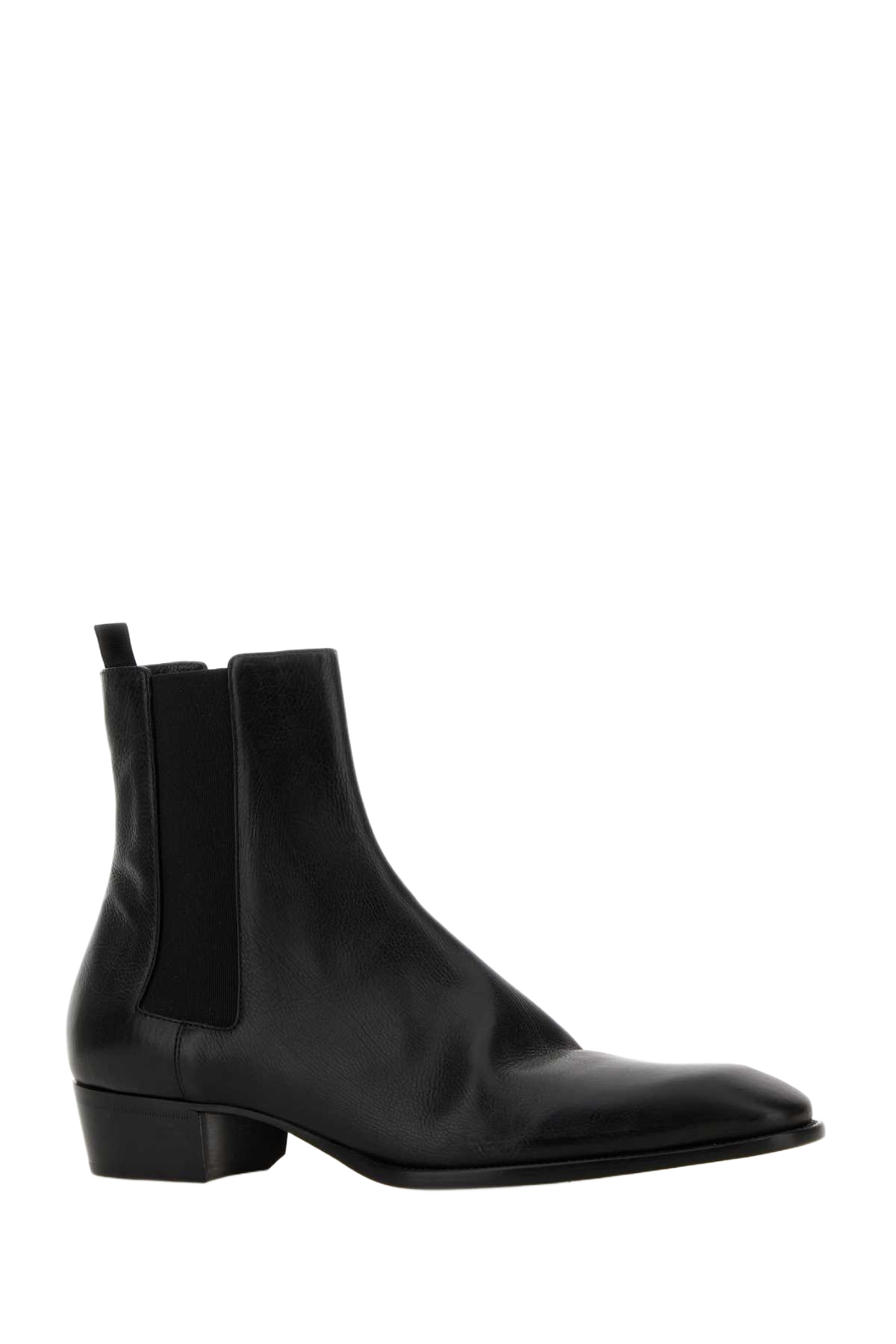 Black Leather Chelsea Stanton Ankle Boots Nero Stivali