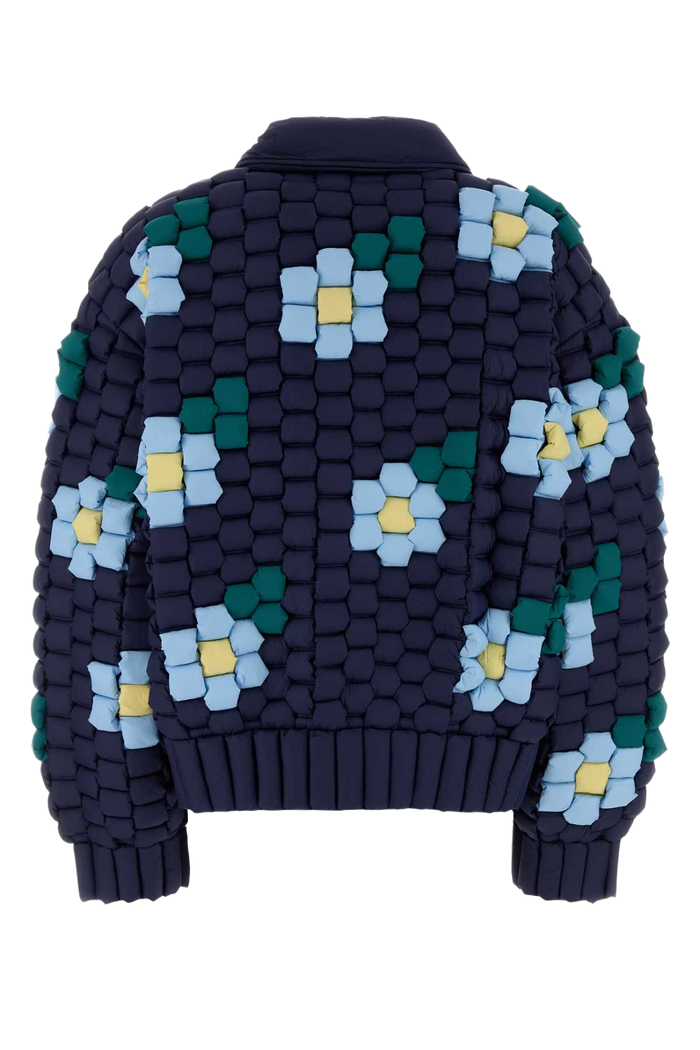 Navy Blue Nylon Down Jacket Navyblue Giacche E Gilet