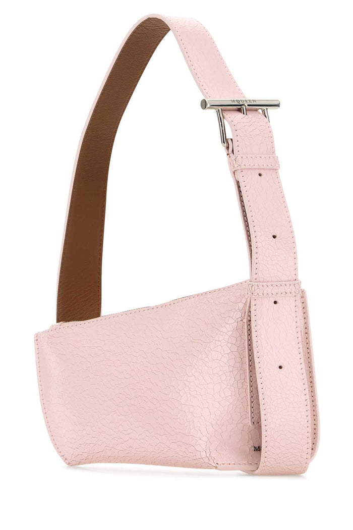 Pink Leather Sling T-Bar Crossbody Bag Pinkcognacsilver Borse A Tracolla