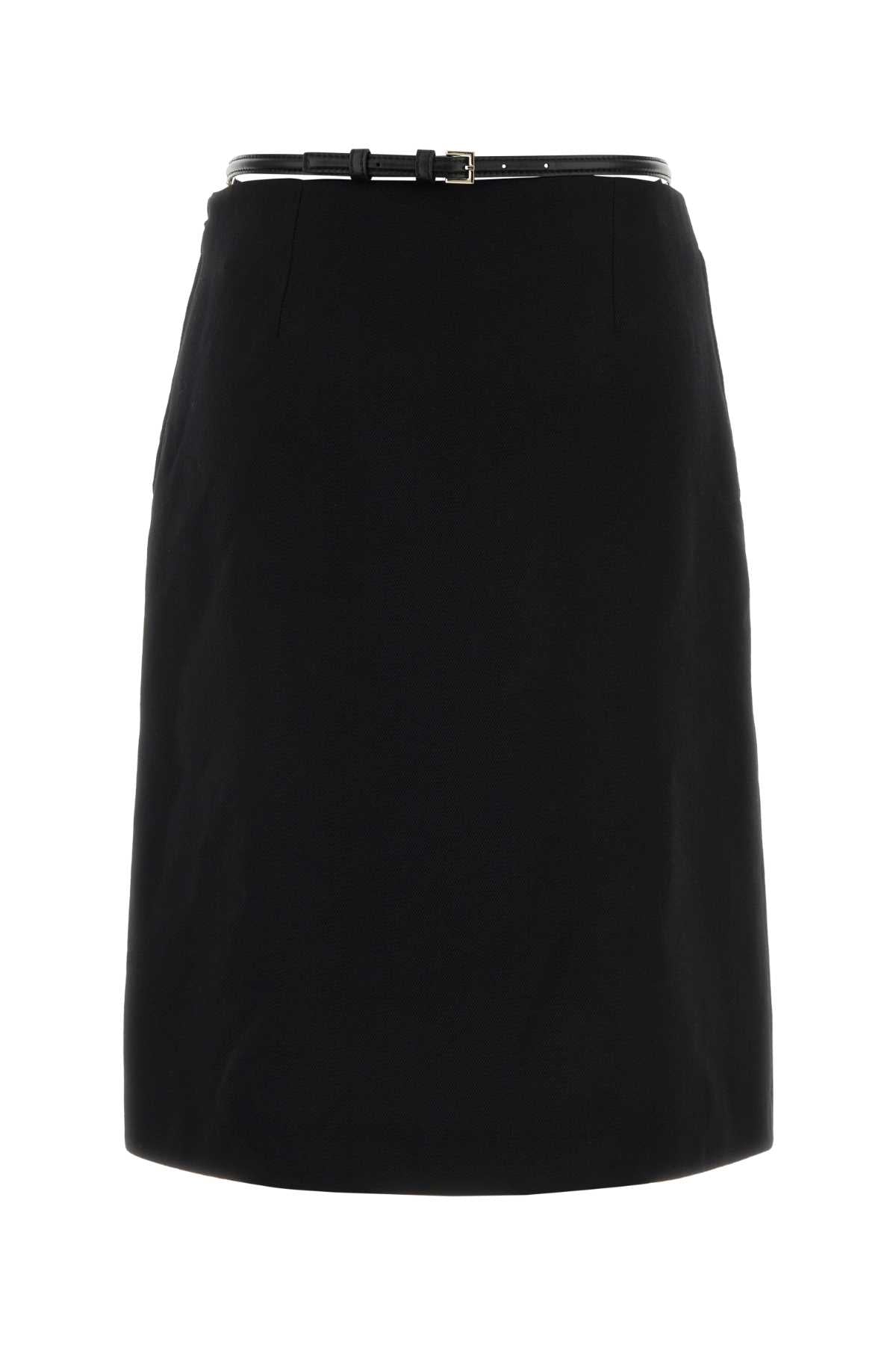 Black Wool Skirt Blackblackblack Gonne