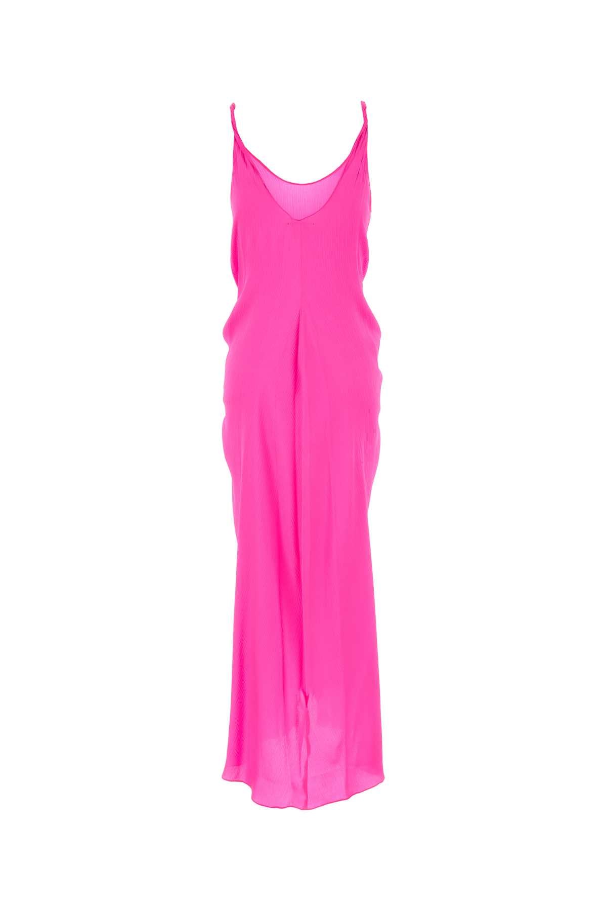 Fuchsia Silk Dress Hotpink Exterior: Abiti