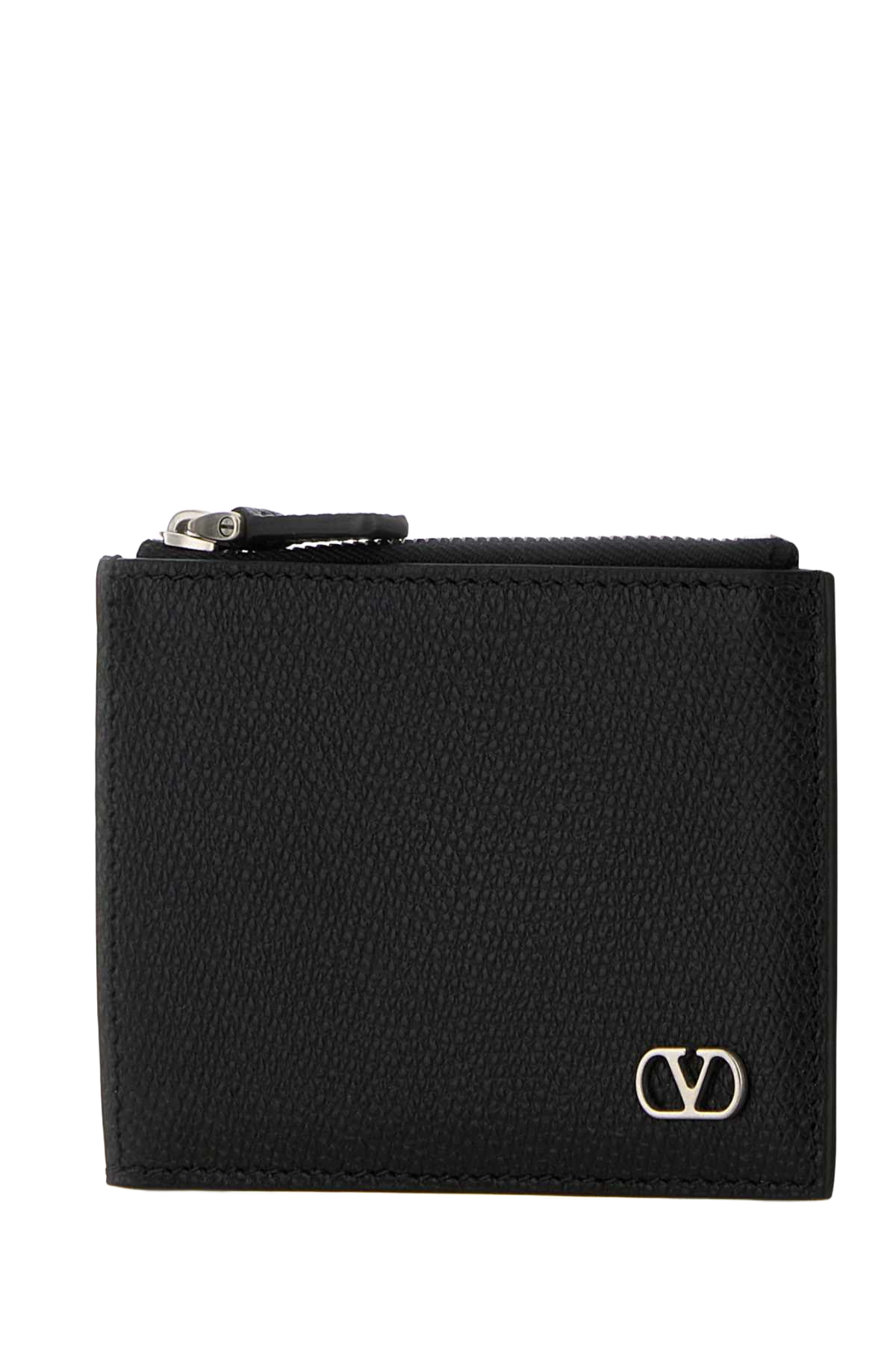 Black Leather Coin Purse Nero Calf - Bos Taurus Portafogli
