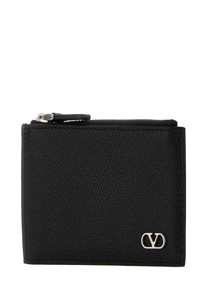 Black Leather Coin Purse Nero Calf - Bos Taurus Portafogli