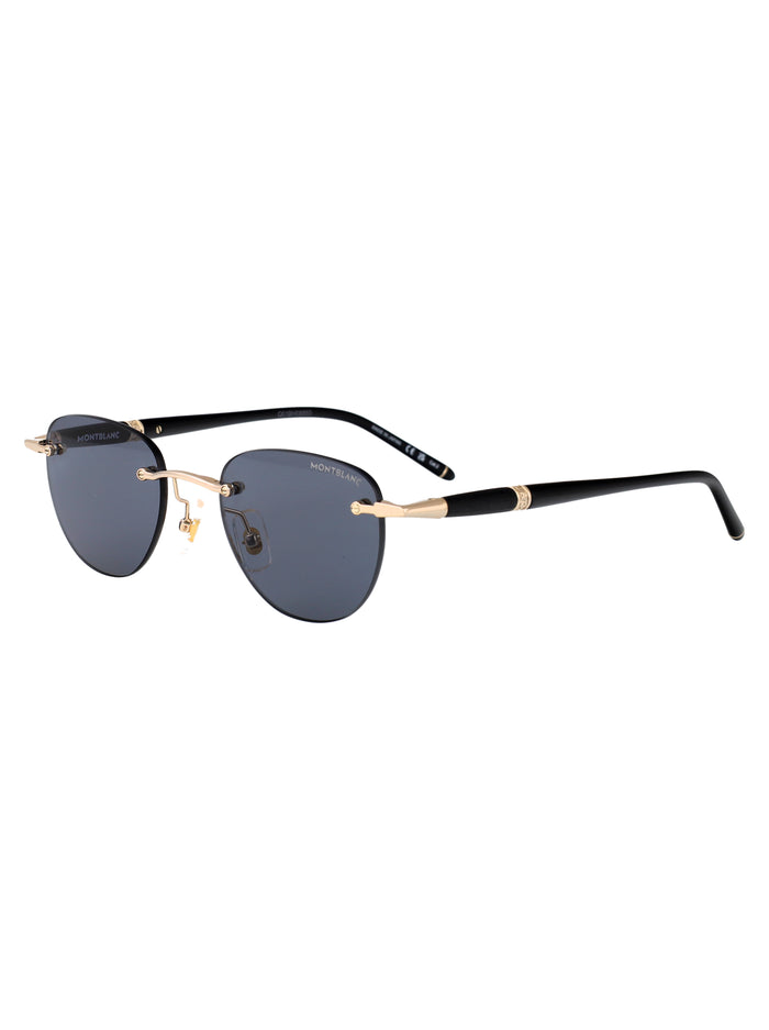 Mb0412s 001 Gold-black-grey Metal Sunglasses