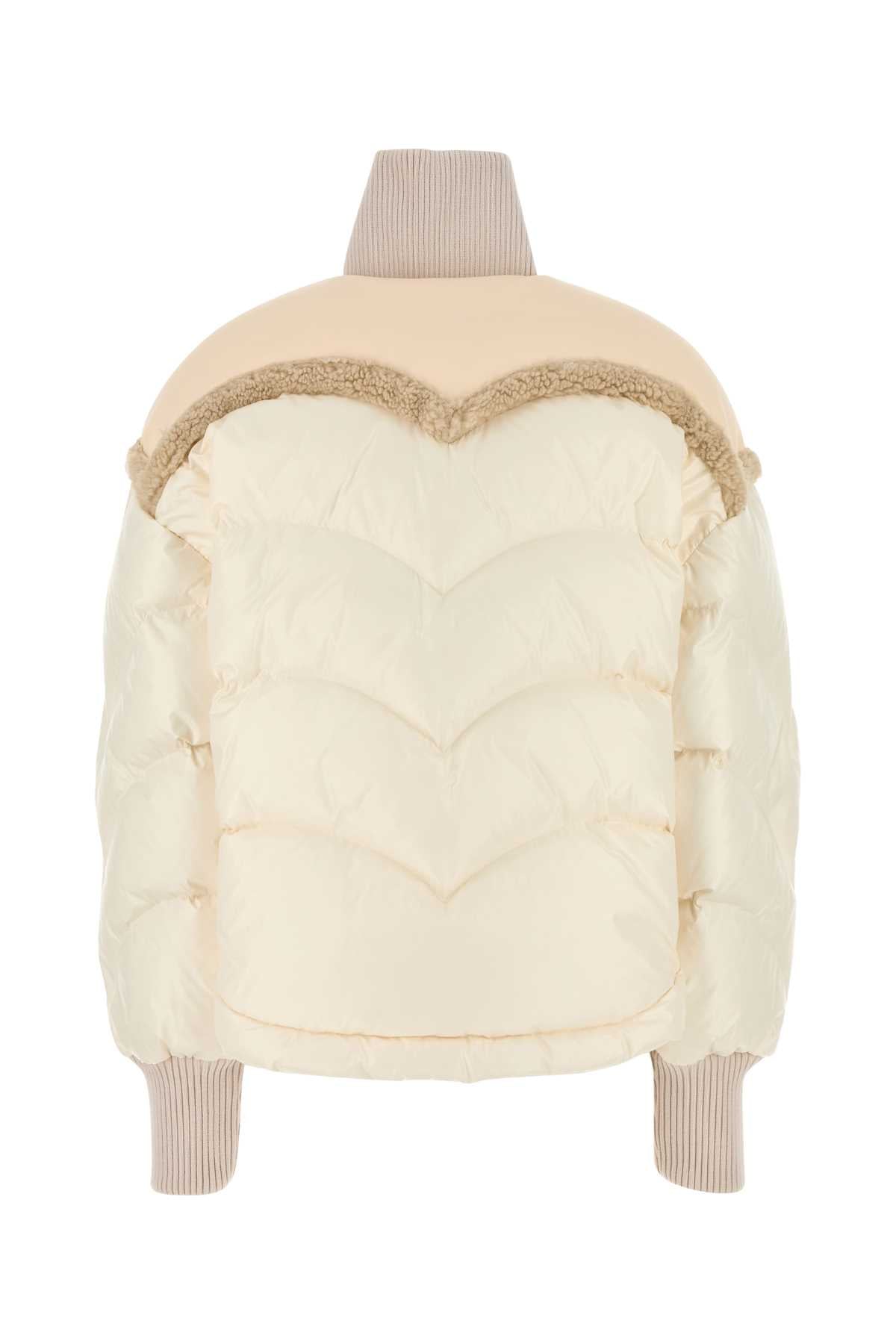 Ivory Nylon Corazon Down Jacket Butter Piumini