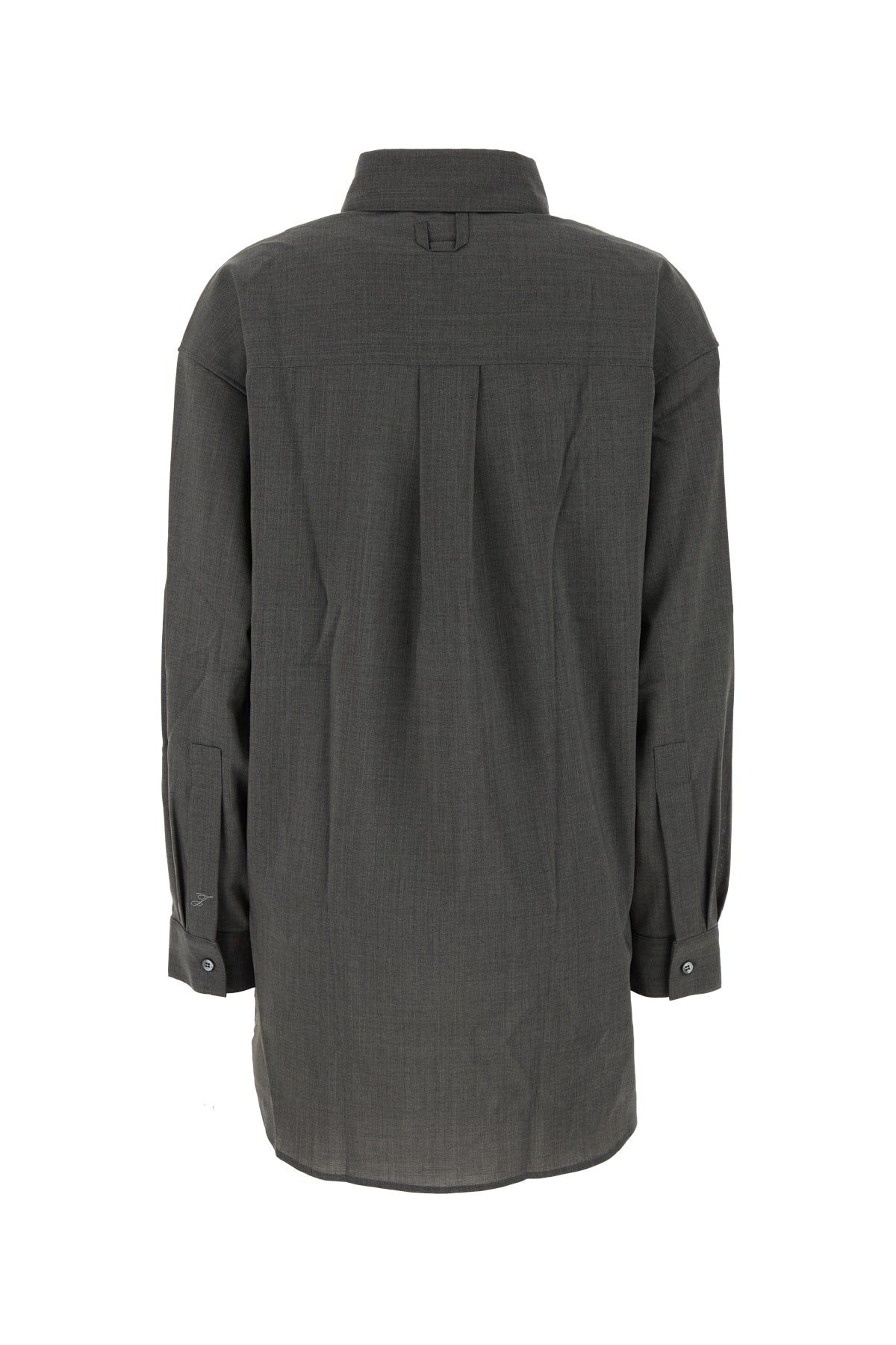 La Chemise Dhomme Grey Virgin Wool Elastane Camicie