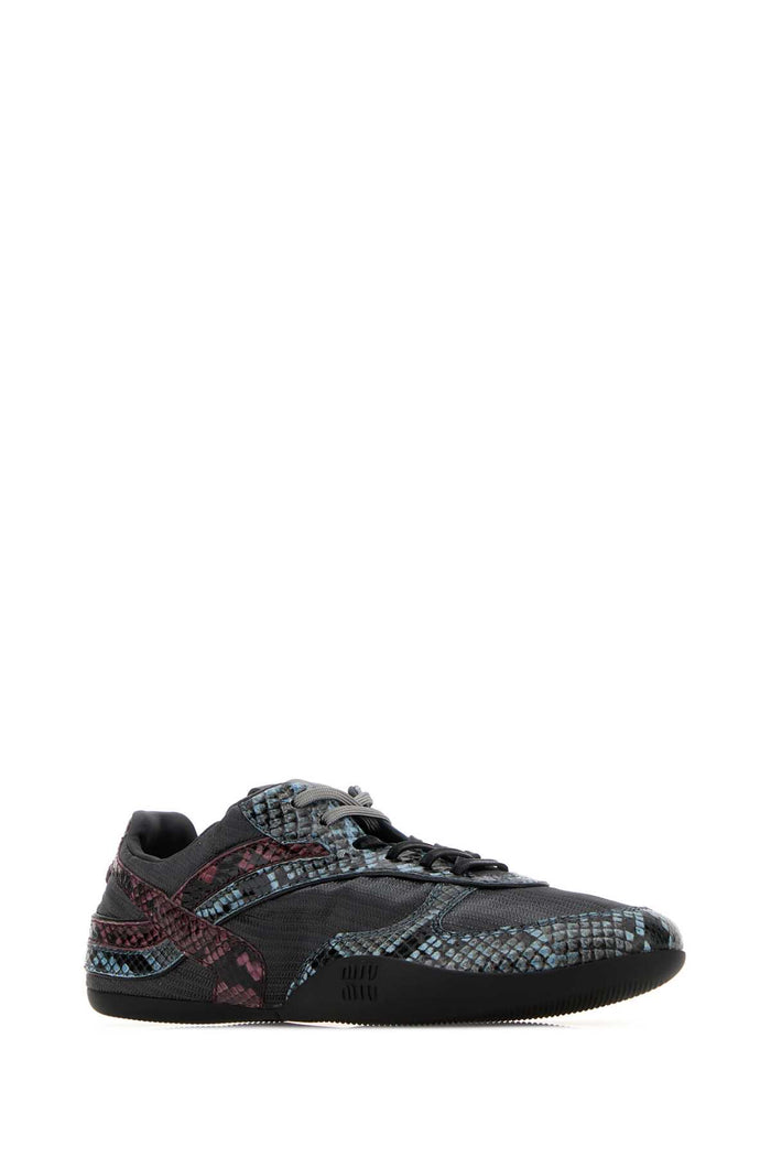 Multicolor Fabric And Leather Sneakers Ardesiaastrale
