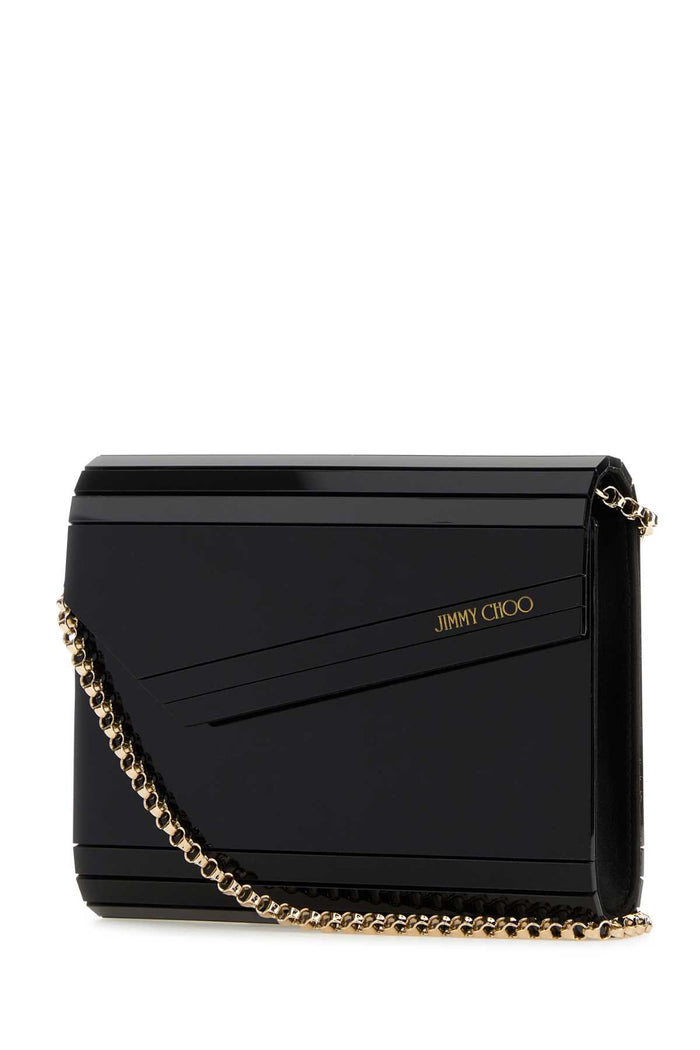 Black Plexy Fabric Brass Borse A Mano