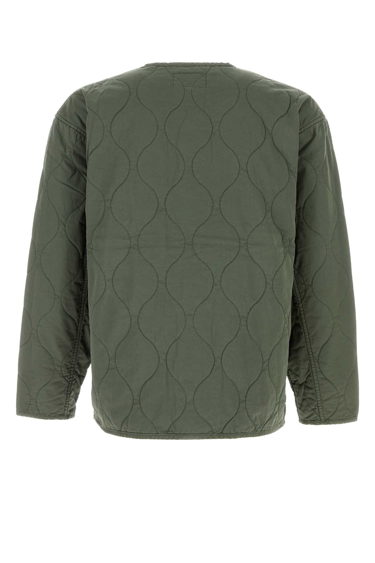 Olive Green Twill Skyton Liner Leaf Giubbini