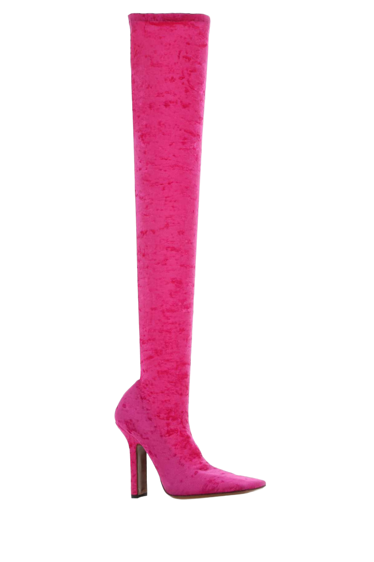 Fuchsia Chenille Boots Pink Stivali