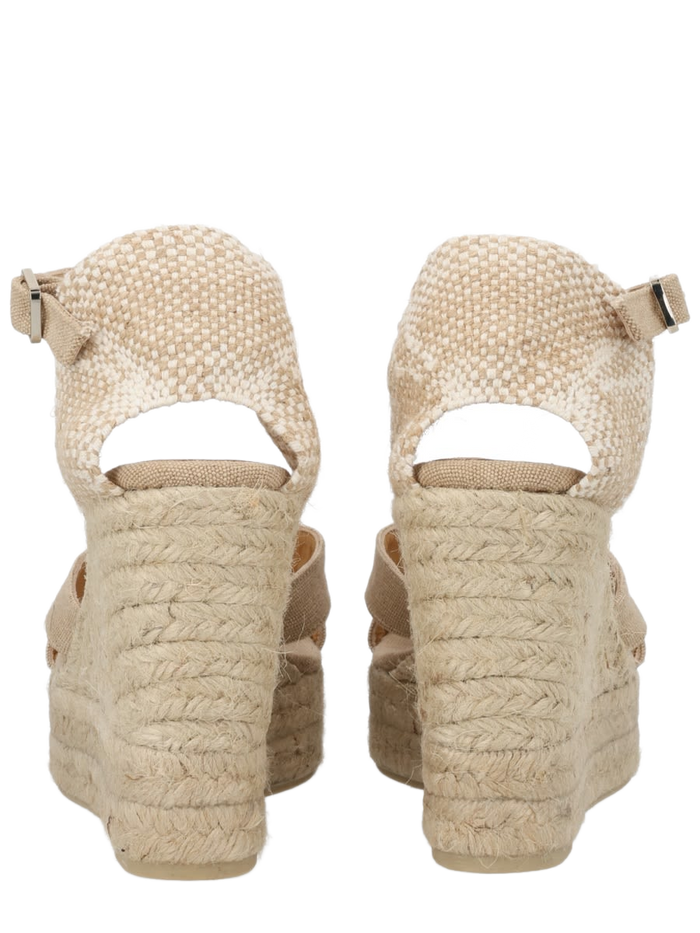 Espadrille Bruna Beige Organic Cotton Wedges