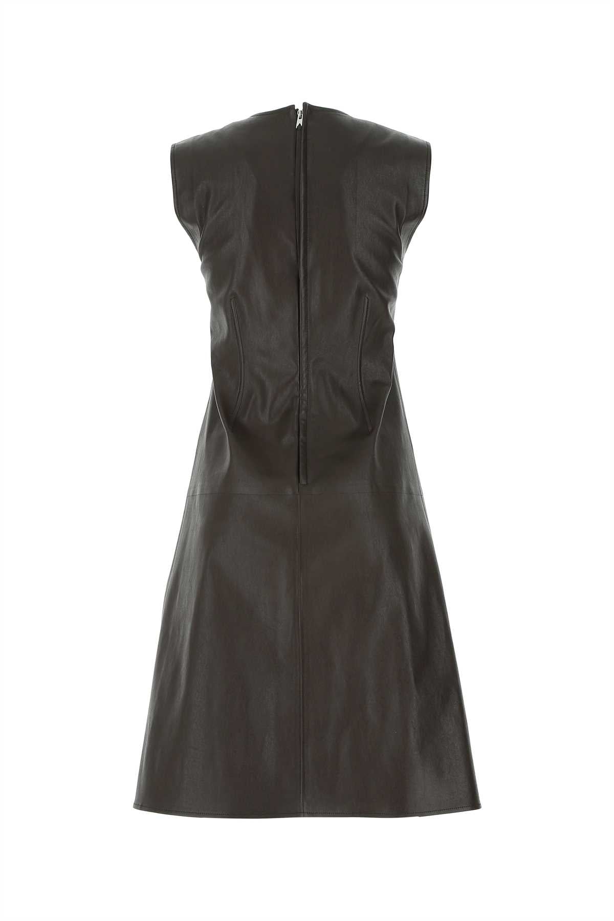 Dark Brown Nappa Leather Dress 2113 Exterior: Lamb Abiti
