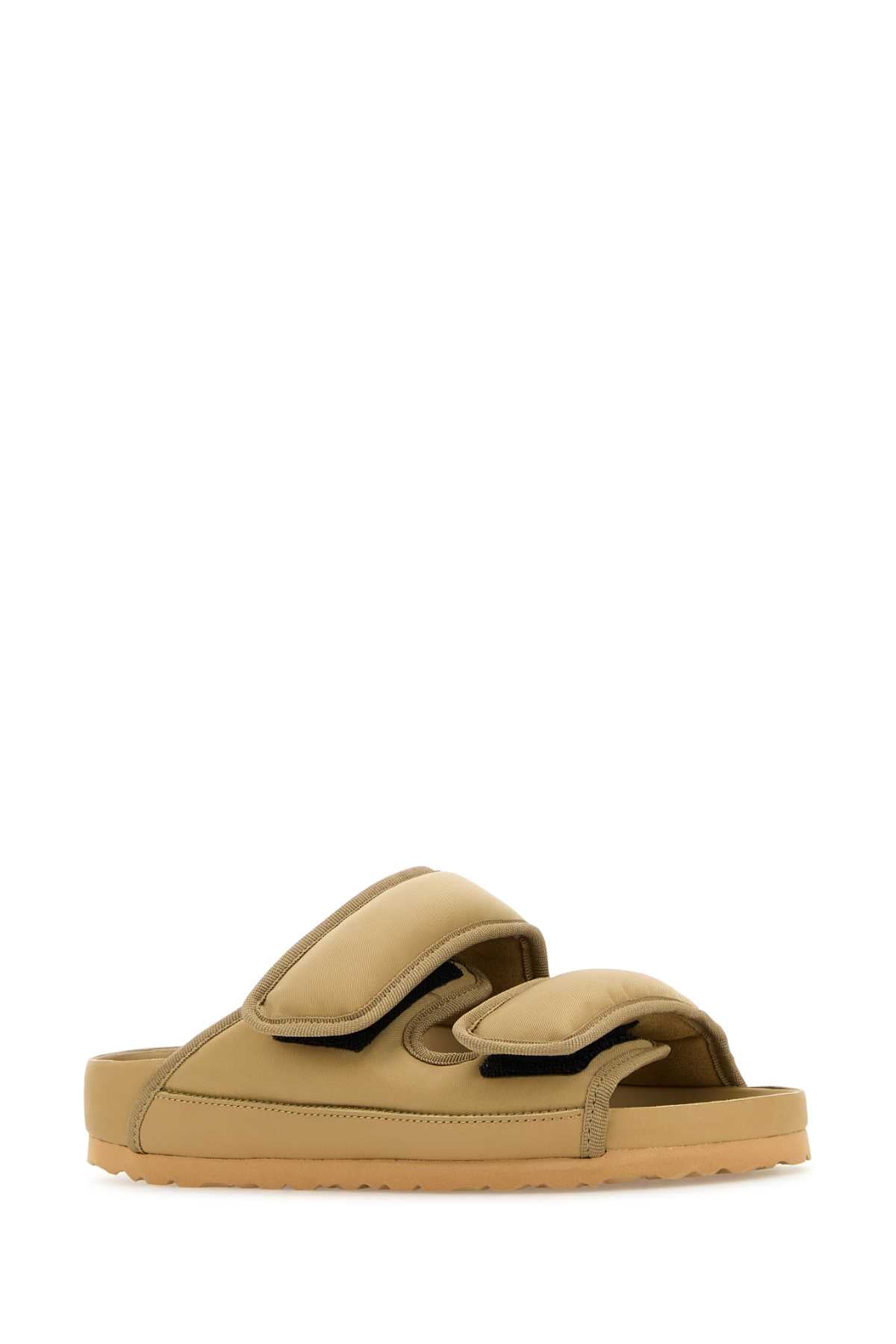 Beige Fabric Cosny Slippers Taffybeige