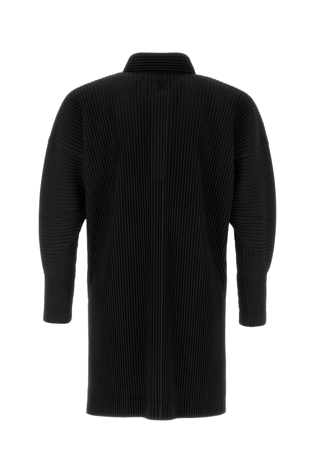 Black Polyester Polo Shirt Exterior
