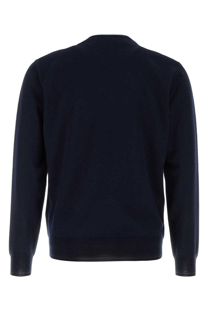Navy Virgin Wool Maglie