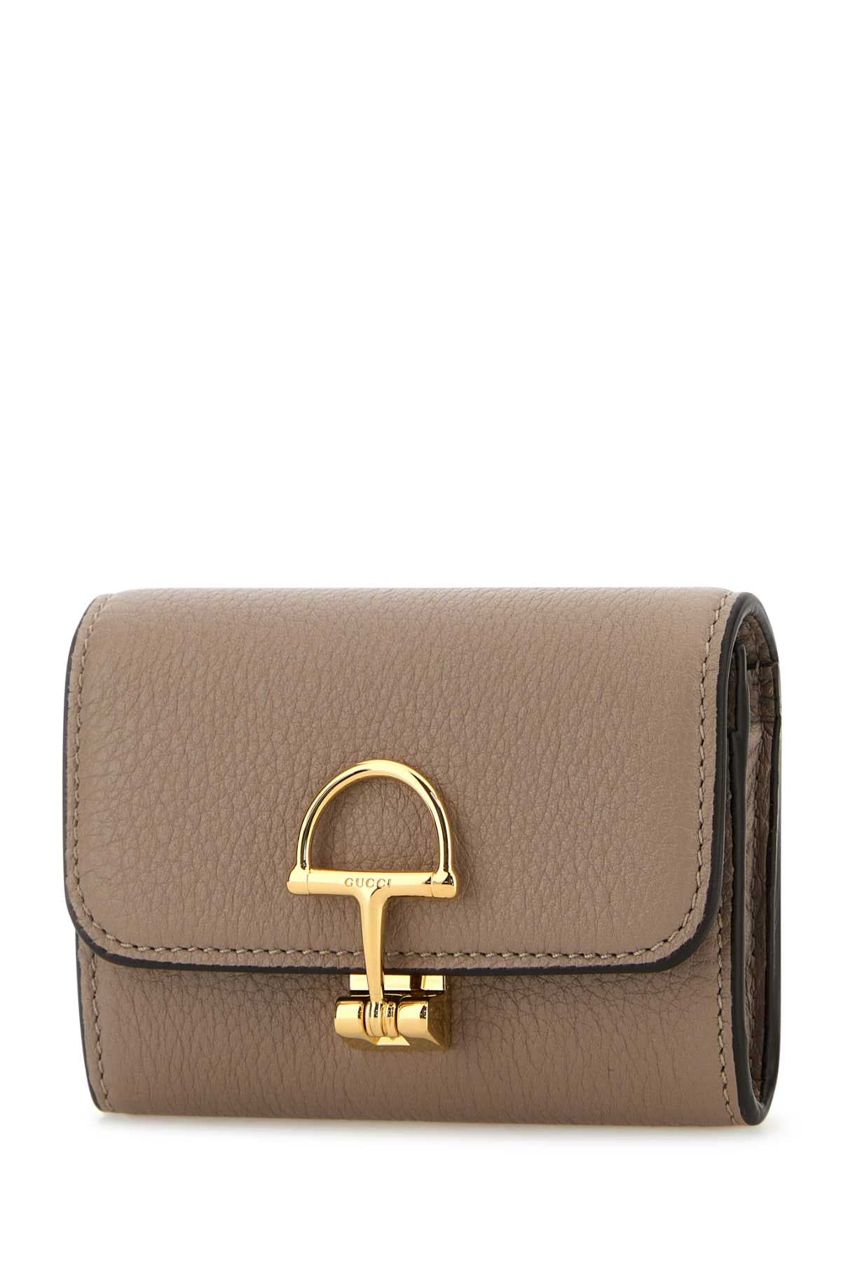 Beige Calf Skin Portafogli
