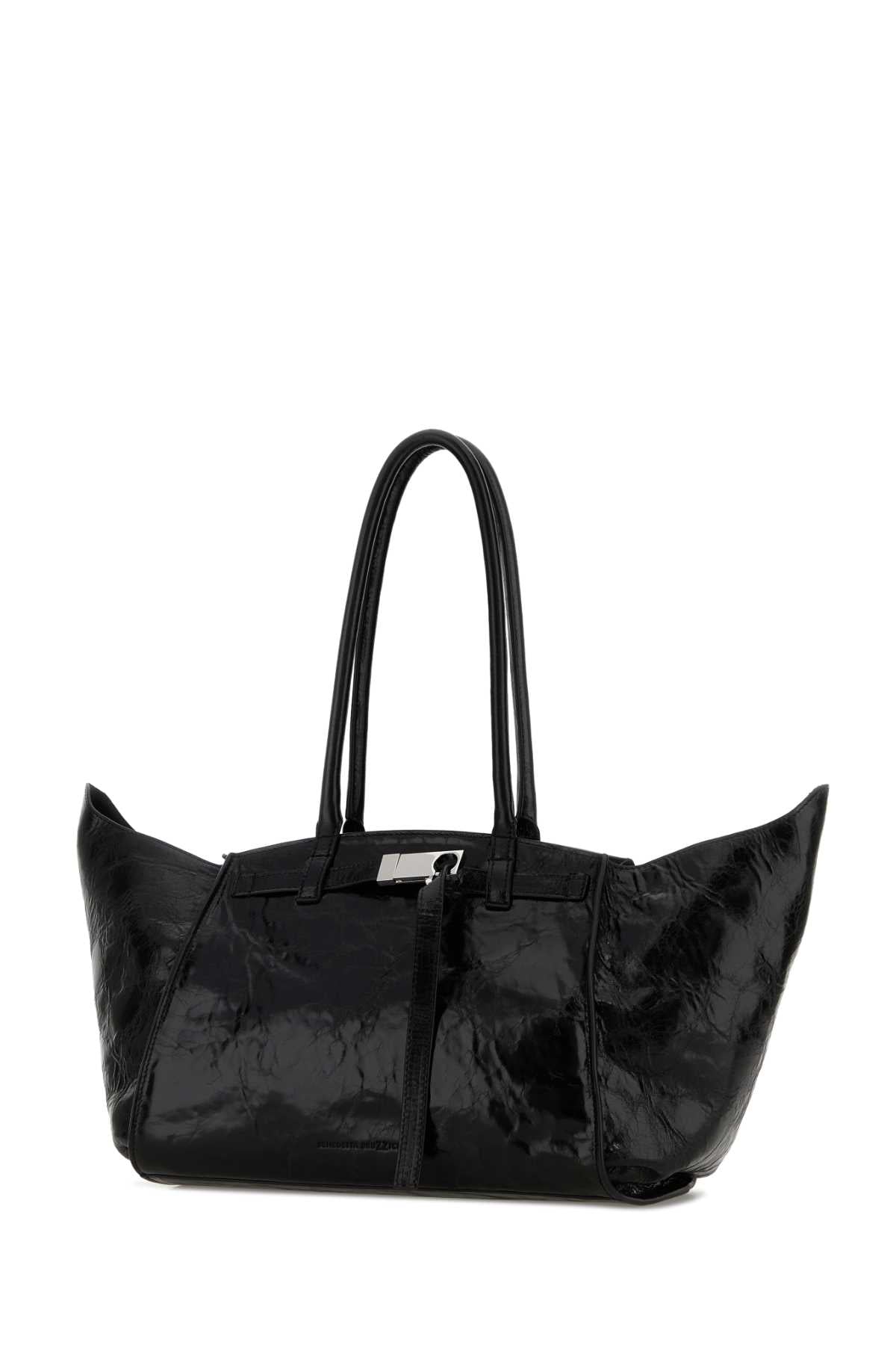 Black Leather Mame Handbag Nightly Borse A Mano